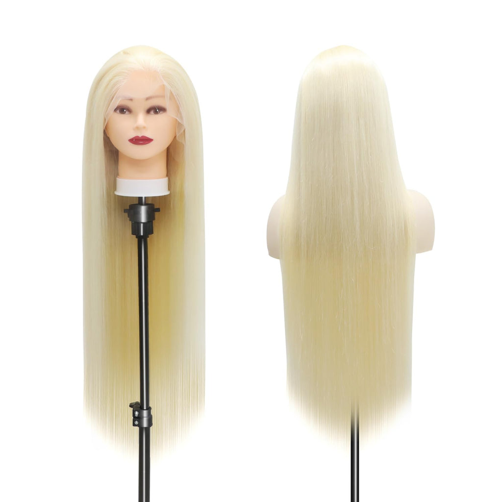 Straight Lace Front Wigs, 13X4 HD Transparent Straight Lace Frontal Wigs Human Hair with Baby Hair 180% Density Bleached Knots Virgin Glueless Human Hair Wigs (Blonde, 22 Inch)