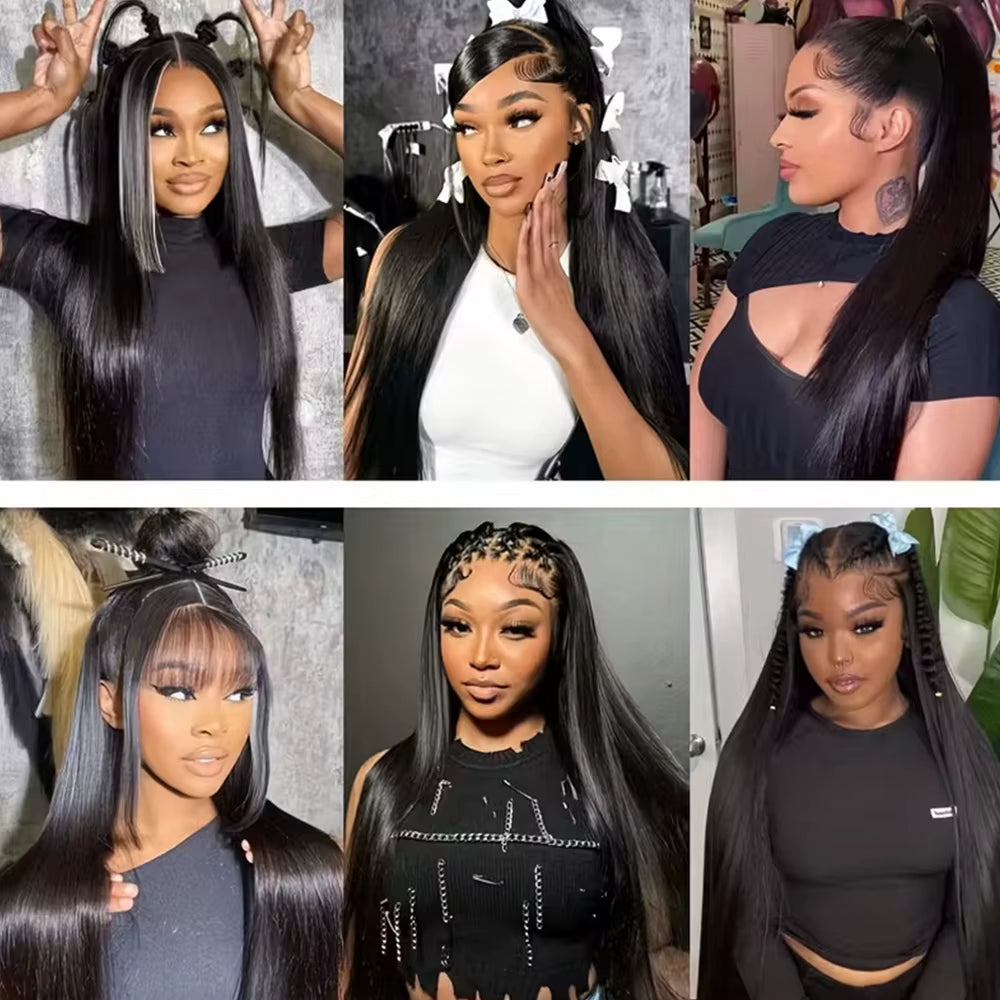 Glueless Wig Human Hair Ready to Wear Straight Glueless Preplucked Wear and Go Wigs 5X5 HD Lace Closure Wigs Pre Cut Lace Wig