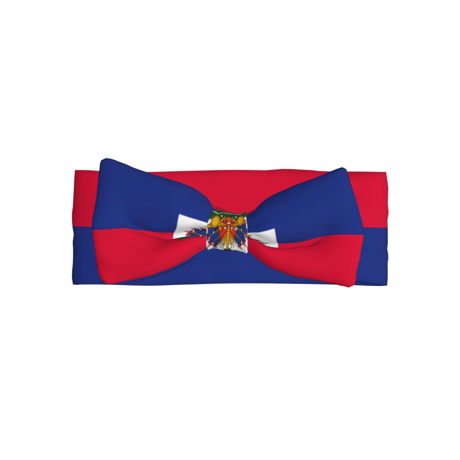 FoRes Haitian flag Baby Bow Headband â€“ Cute & Delicate Hair Accessories for Newborns Infants Toddlers â€“ Skin-friendly Hairband Black